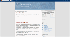 Desktop Screenshot of classicalcohors.blogspot.com