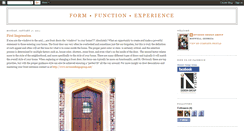 Desktop Screenshot of formfunctionexperience.blogspot.com