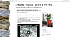 Desktop Screenshot of annettehughesbooksandwriting.blogspot.com