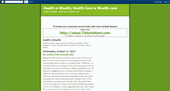 Desktop Screenshot of healthcarewealthcare.blogspot.com