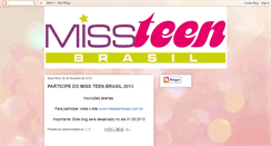 Desktop Screenshot of concursomissteenbrasil.blogspot.com