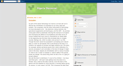 Desktop Screenshot of nigeria-discourse.blogspot.com