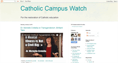 Desktop Screenshot of catholiccampuswatch.blogspot.com