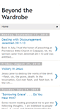Mobile Screenshot of beyond-the-wardrobe.blogspot.com