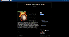 Desktop Screenshot of fantasybaseballnerd.blogspot.com