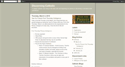 Desktop Screenshot of discerningcatholic.blogspot.com
