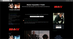 Desktop Screenshot of mission-impossible-4-movie-trailer.blogspot.com