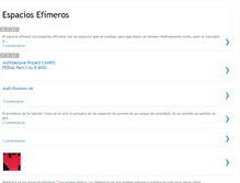 Tablet Screenshot of espaciosefimeros.blogspot.com