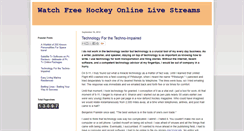 Desktop Screenshot of livehockeystreaming.blogspot.com