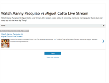 Tablet Screenshot of mannypacquiaovsmiguelcottolivestream.blogspot.com