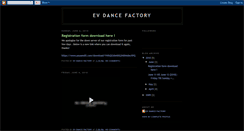 Desktop Screenshot of evdancefactory.blogspot.com
