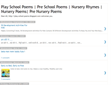 Tablet Screenshot of play-school-poems.blogspot.com