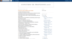 Desktop Screenshot of concursoprofessor2007.blogspot.com