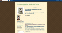 Desktop Screenshot of goesgreen-onlinemarketing.blogspot.com