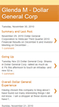 Mobile Screenshot of glendamdollargeneral.blogspot.com