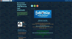 Desktop Screenshot of eurovision2009downloads.blogspot.com