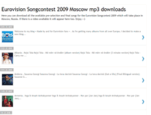 Tablet Screenshot of eurovision2009downloads.blogspot.com