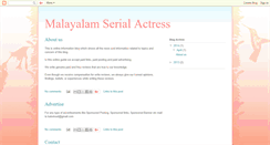 Desktop Screenshot of malayalam-serial-actress.blogspot.com