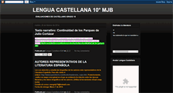Desktop Screenshot of lenguacastellanamjb10.blogspot.com