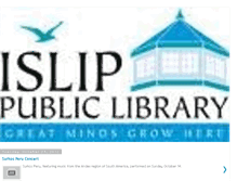 Tablet Screenshot of isliplibrary.blogspot.com