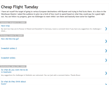 Tablet Screenshot of cheapflighttuesday.blogspot.com