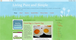 Desktop Screenshot of livingpureandsimple.blogspot.com