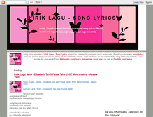 Tablet Screenshot of liriklagu-songlyrics.blogspot.com