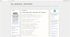 Desktop Screenshot of lapoesiasecreta.blogspot.com