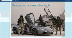 Desktop Screenshot of ciekawostkiosamochodach.blogspot.com