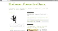 Desktop Screenshot of nonhumancommunications.blogspot.com