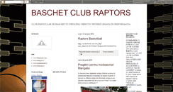 Desktop Screenshot of baschetclubraptorsbucuresti.blogspot.com
