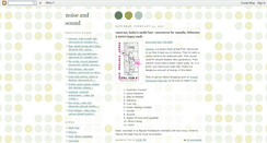 Desktop Screenshot of noiseandsound.blogspot.com
