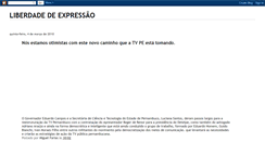 Desktop Screenshot of liberdadedeexpressao2009.blogspot.com