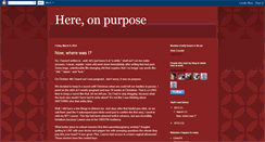 Desktop Screenshot of hereonpurpose.blogspot.com