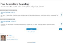 Tablet Screenshot of fourgenerationsgenealogy.blogspot.com