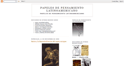Desktop Screenshot of papelesdepensamientolatinoameicano.blogspot.com
