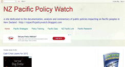 Desktop Screenshot of nzpacificpolicywatch.blogspot.com