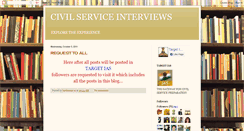 Desktop Screenshot of civilserviceinterviews.blogspot.com