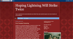 Desktop Screenshot of hopinglightningwillstriketwice.blogspot.com