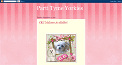 Desktop Screenshot of partitymeyorkies.blogspot.com