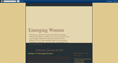 Desktop Screenshot of emergingwomen.blogspot.com