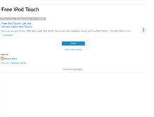 Tablet Screenshot of freeipodtouchtutorial.blogspot.com
