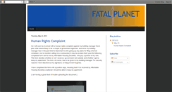 Desktop Screenshot of fatalplanet.blogspot.com