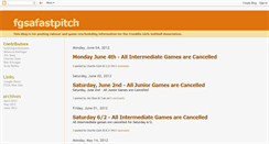 Desktop Screenshot of fgsafastpitch.blogspot.com