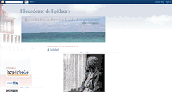 Desktop Screenshot of elcuadernodepidauro.blogspot.com