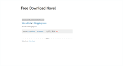 Desktop Screenshot of freedownloadnovel.blogspot.com