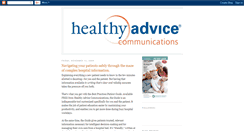 Desktop Screenshot of healthyadvicecommunications.blogspot.com