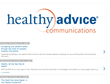 Tablet Screenshot of healthyadvicecommunications.blogspot.com