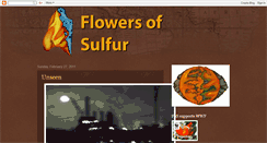 Desktop Screenshot of flowersofsulfur.blogspot.com