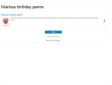 Tablet Screenshot of hilariousbirthdaypoems.blogspot.com